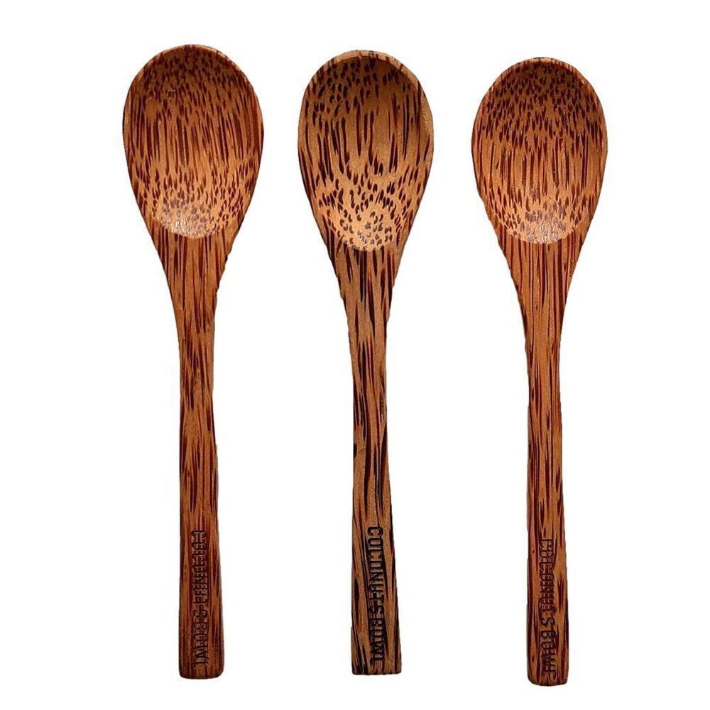 Coconut Spoons-Set of 3, Handmade, natural, eco friendly